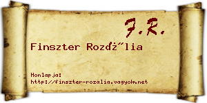 Finszter Rozália névjegykártya