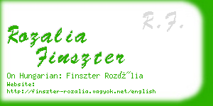 rozalia finszter business card